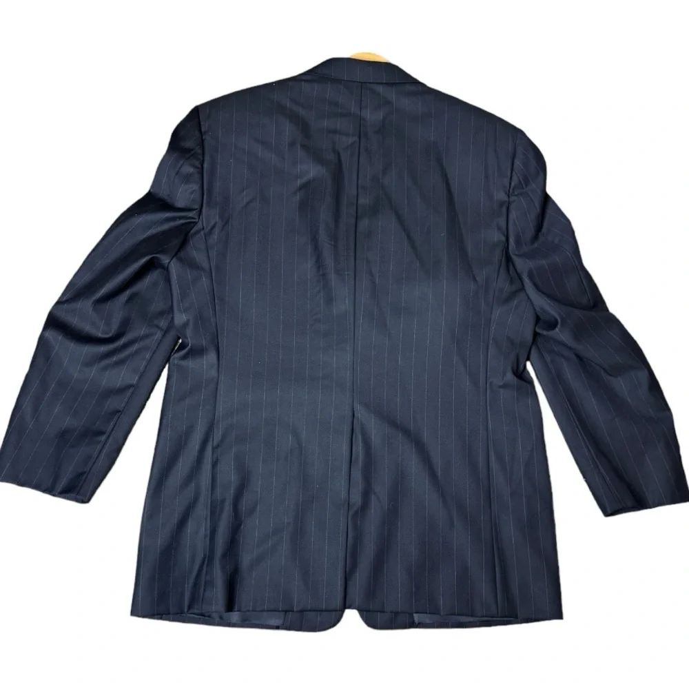 Hickey Freeman Loro Piana Boardroom Tasmanian Super 120’s Wool Pinstriped Blazer